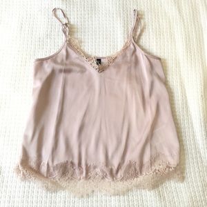 H&M silky pink tank top